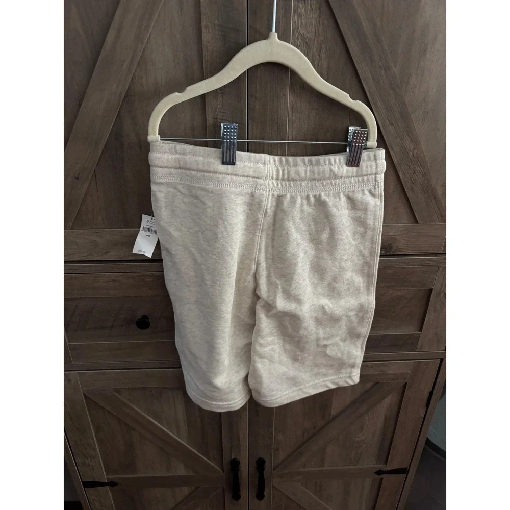 Old Navy Boys Oatmeal Heather Fleece Pull On Shorts Size M 8 NWT